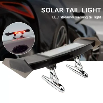Piduri Tuli Solar Powered LED Spoiler Mini Tagumine Tiib Taillight Vibratsiooni Andur LED Hoiatus Lamp suunatuled Auto Tarvikud