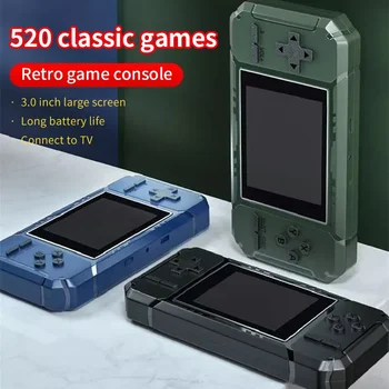 Retro Kaasaskantav Mini Handheld mängukonsooli 8-Bitine 3.0 Tolline Värviline LCD Mängu Mängija Sisseehitatud 520 Mängud