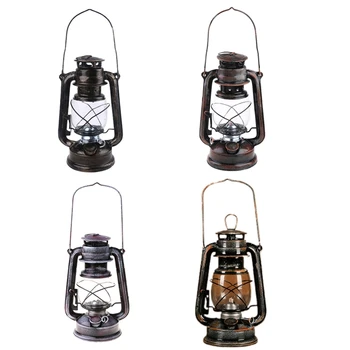 Retro Vintage LED Metallist Õli Lamp Kaasaskantav Latern Petrooleumi Kerge Väljas Telkimine Baar Inn Kodu Kaunistamiseks