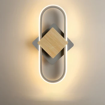 Sise-Akrüül Seina Lamp Kaasaegne LED Paigaldatud Sconce Seina Valgus Soe Valge, Külm Valge Loomuliku valguse Eest Magamistuba, Koridor, Trepid
