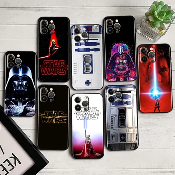 Star Wars Darth Vader Yoda BB8 Must Telefon Case For iPhone 14 13 12 Mini 11 XS Pro Max X-XR 8 7 6 Pluss 5 SE 2020 Pehme Kate