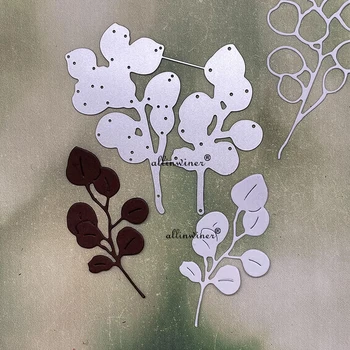 Uued 2tk Leaf teenetemärgi Metalli Lõikamine Sureb DIY Scrapbooking Album Paber-Kaardid Dekoratiivsed Käsitöö Reljeef Die Jaotustükid