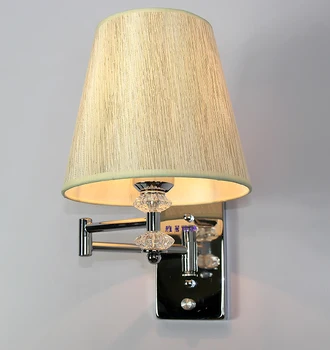 Ühe rocker arm seina lamp ofhead dimmer lüliti seina lamp külaliste tuba lamp voodi kõrval seina lamp