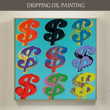 Naljakas Disain Kunstnik Käsitsi maalitud Abstraktsed Palju Raha õlimaal Ameerika Raha on Dollar õlimaal jaoks Ainulaadne Kingitus Sõbrale